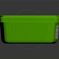 Green Plastic Food Storage Container With Fresh Vegetable Label Design 3d model