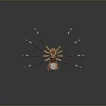 Mechanical Spider Game Movie Character with Steampunk Metal Legs and Intricate Mechanical Body