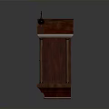 Antique Wooden Mantel Clock Design With Roman Numerals And Carved Finials