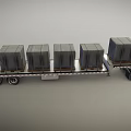 Brown Heavy Duty Truck For Cargo Transportation With Trailer