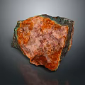 Natural Orange Pink Green Stone With Raw Textured Surface For Decorative Material