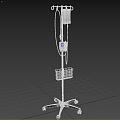 Infusion stand with pump 3d model