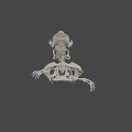 Anatomical Turtle Skeleton Display With Detailed Carapace On Green Geometric Background