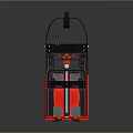 Electric Pallet Jack Red Body Black Frame And Lifting Forks For Material Handling