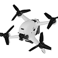 Smart Drone With White Body Four Rotors And HD Camera For Aerial Photography