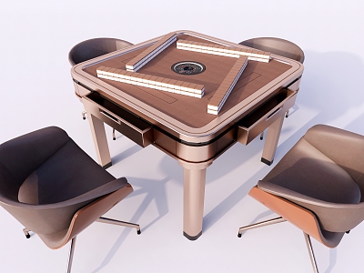 Modern Mahjong Table and Chair Mahjong Table and Chair Combination model