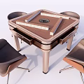 Modern Mahjong Table and Chair Mahjong Table and Chair Combination 3d model