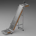 Portable Tilted Conveyor With Metal Frame And Wheels For Household Goods Transport