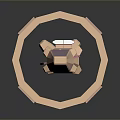 Futuristic Space Station Design With Orbital Ring Modules And Astronautical Components