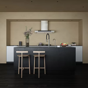 modern kitchen bar island restaurant 3d model