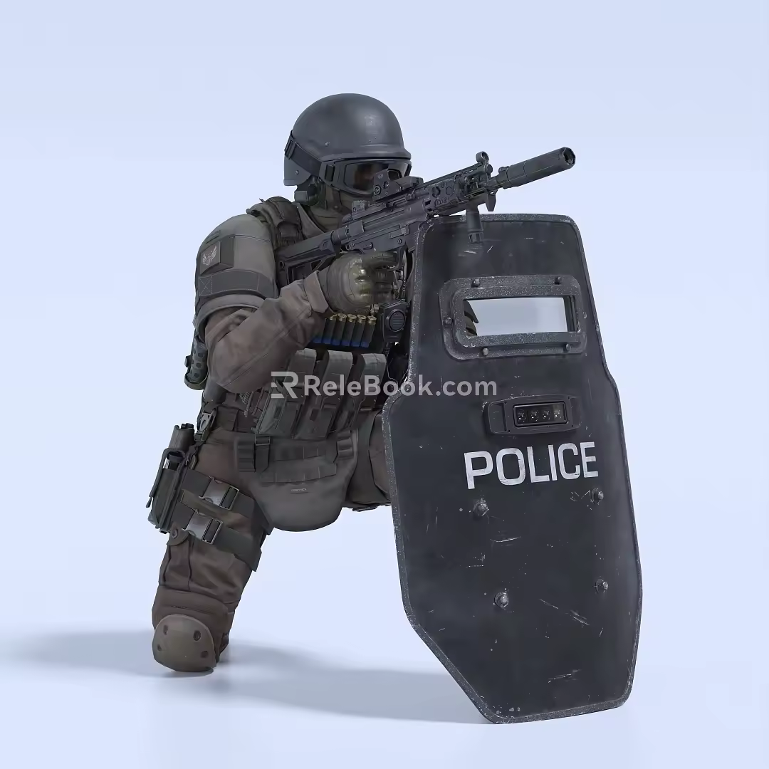 Special Forces Soldiers Police Military Special Forces 3d model