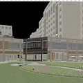 Modern Meets Traditional Architecture Courtyard Design With Water Pond Greenery And Community Seating