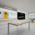 HUAWEI Specialty Store With Mobile Phones Display Tables And China Mobile 5G Signage