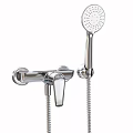 Wall Mounted Chrome Shower Head With Handheld Sprayer And Control Handle 3d model