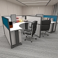 Office Desk and Chair 3d model