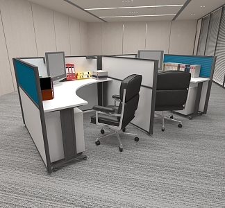 Office Desk and Chair 3d model