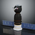 Advanced Spacecraft Structure Design With Solar Panels And Modular Sections 3d model
