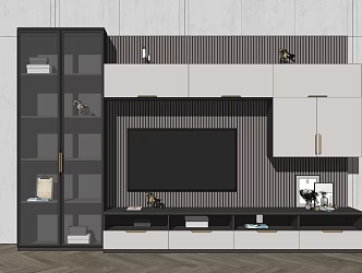 Modern TV Background Cabinet Integrated TV Cabinet 3d model