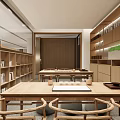 Nordic Book Bar Library 3d model