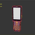 Handheld Daily Use Device With White Screen Colored Buttons And Yellow Side Keys