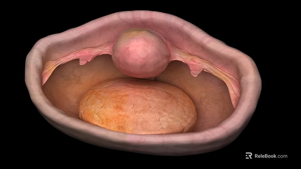 Detailed Human Pelvic Organs Anatomical Structure Internal View 3D Illustration 3d model 