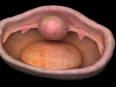 Detailed Human Pelvic Organs Anatomical Structure Internal View 3D Illustration 3d model