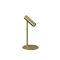 Sleek Gold Table Lamp With Adjustable Arm And Round Base Design 3d model