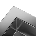 Stainless Steel Single Bowl Square Kitchen Sink With Central Drain And Sleek Design