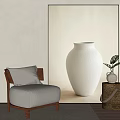 Quiet single sofa 3d model