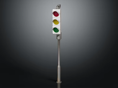 Modern Traffic Light Inspired Floor Lamp Furniture With Red Yellow Green Design 3d model