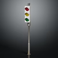 Modern Traffic Light Inspired Floor Lamp Furniture With Red Yellow Green Design
