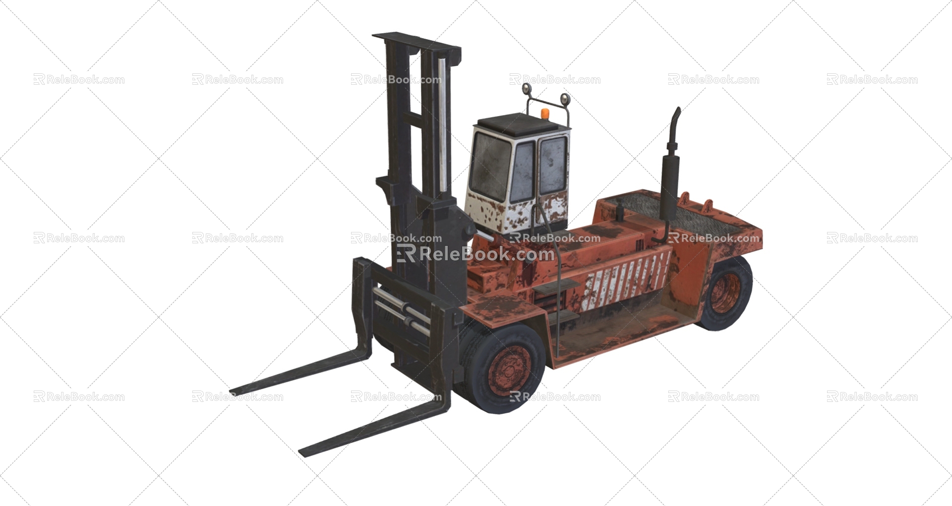 Forklift Transport Forklift Tractor Earth Cattle Tool Vehicle Low Face Number Low Model Simple Model Game Sub-era Film and Television Level Super Realistic High Precision 3d model