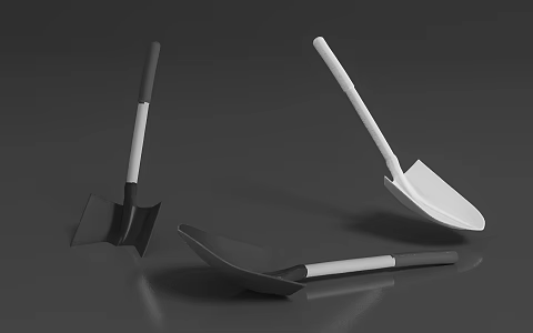 Soldiers Shovel Cartoon Game Printing Props Decoration Beauty Chen Atmosphere Ornaments 3d model