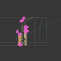 Building Exterior Wall With Yellow White Decorative Patterns Green Plants Bicycle Lane And Sculpture