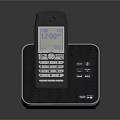 Digital Cordless Phone With Numeric Keypad Time Display And Charging Base 3d model