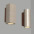Middle ancient stone wall lamp 3d model