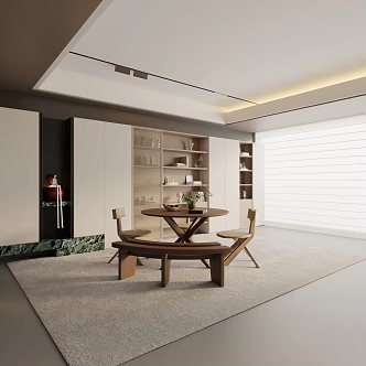 Modern table combination 3d model