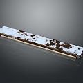 Industrial Lighting Combination With Long Strip White Brown Distressed Reflective Surface