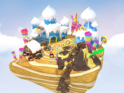 modern cartoon building 3d model modern cartoon building 3d model