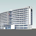Modern Multi Storey Building Exterior With Curved Design And Glass Windows