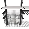 Sturdy Metal Storage Shelving Units With Wire Racks And Multi Tier Design 3d model