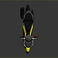 Modern Sporty Motorcycle With Gray Yellow Red And Black Color Design