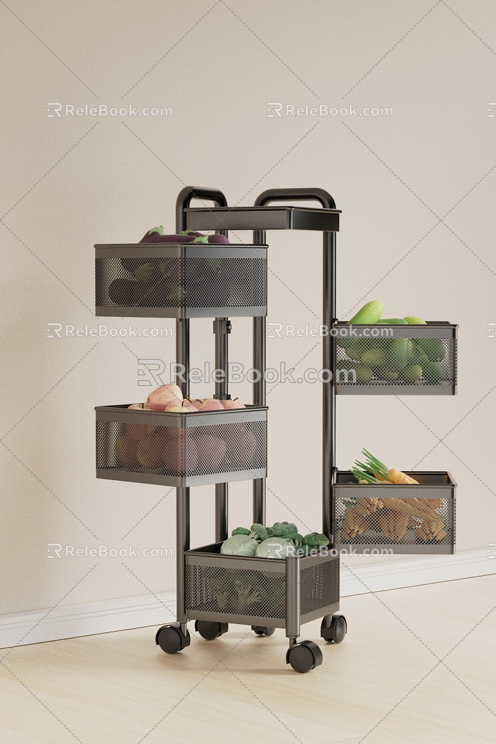 Kitchen Storage Rack Storage Rack 3d model