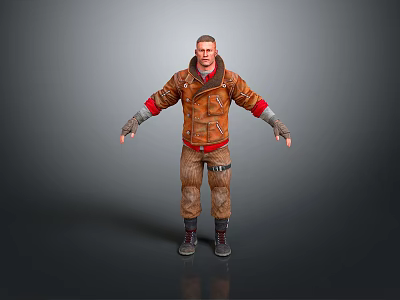Men's Uncle Greasy Uncle Male Handsome Male Young Juvenile Male Role 3d model