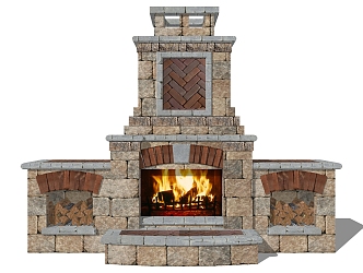 Fireplace 3d model