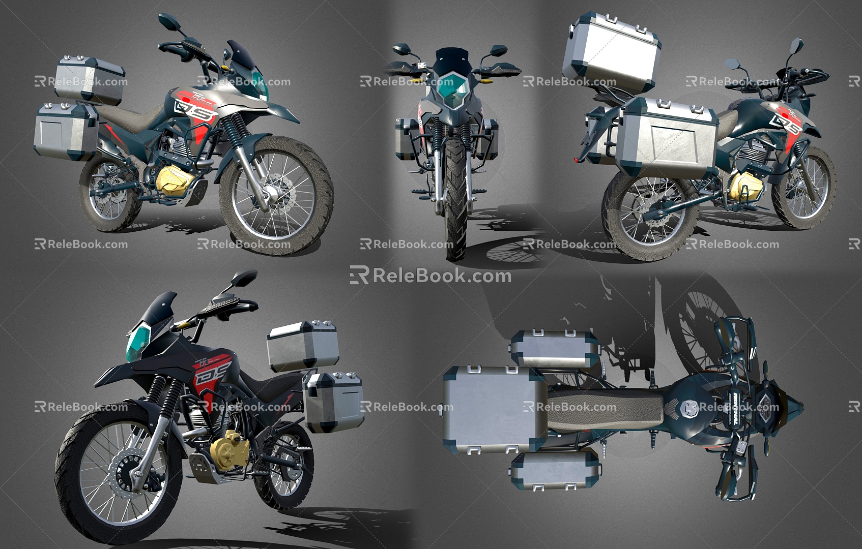 Modern aktds motorcycle rally motorcycle multi-purpose motocross motorcycle adventure motorcycle 3d model