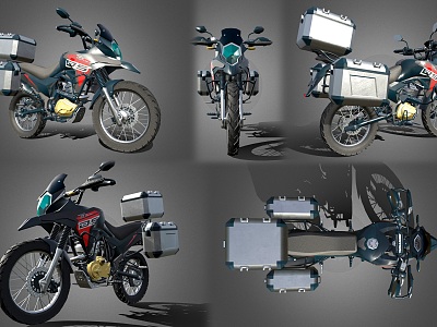 Modern aktds motorcycle rally motorcycle multi-purpose motocross motorcycle adventure motorcycle 3d model