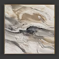 Neutral Abstract Painting With Earthy Tones Textured Layers For Home Decor