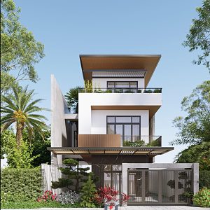 Single-family villa 3d model