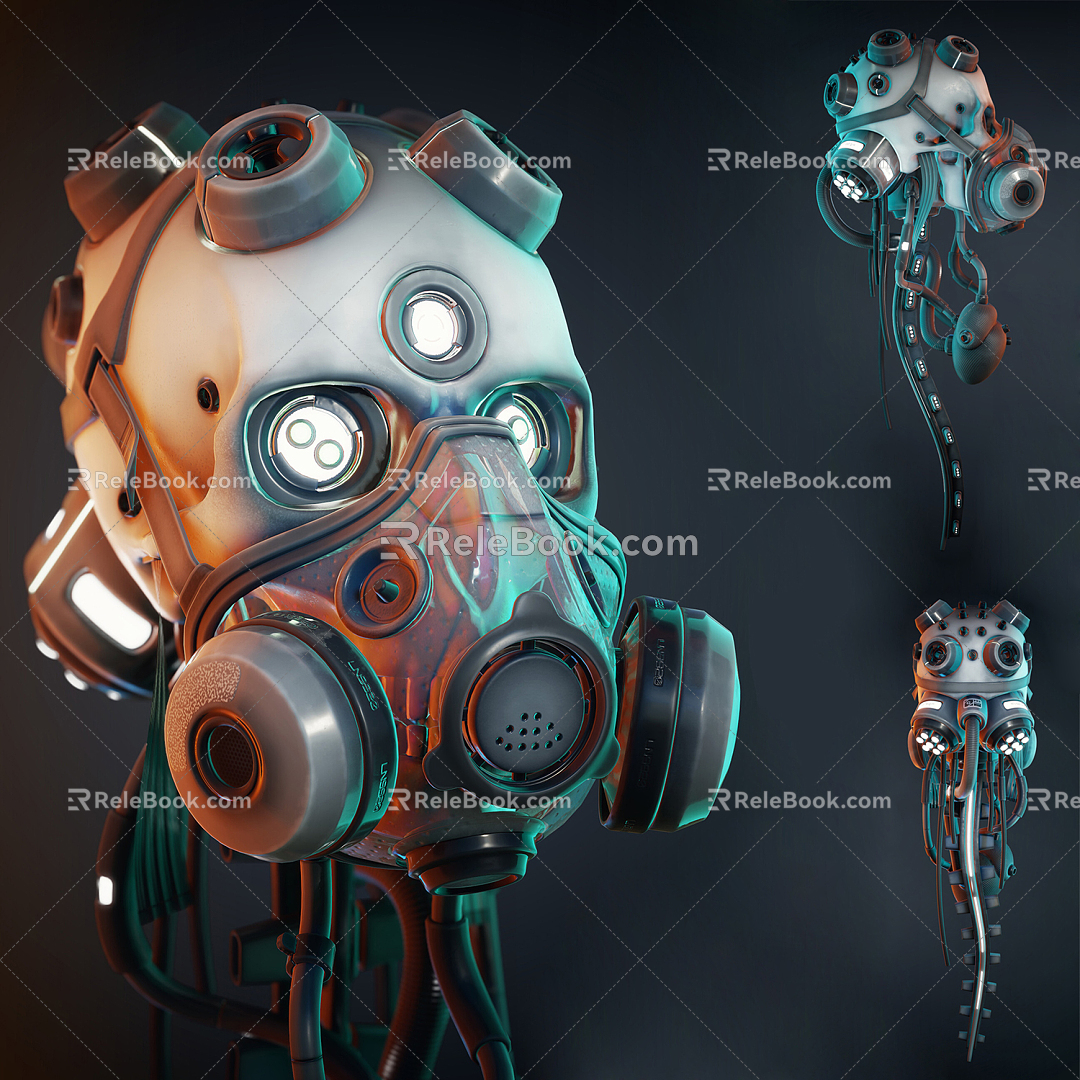 Modern gas mask 3d model